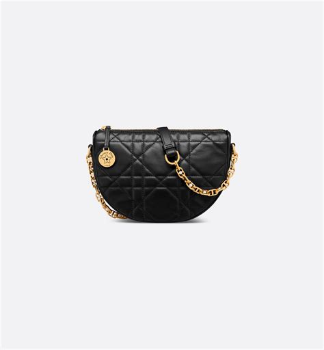 Diorstar Callisto Bag Black Macrocannage Lambskin .